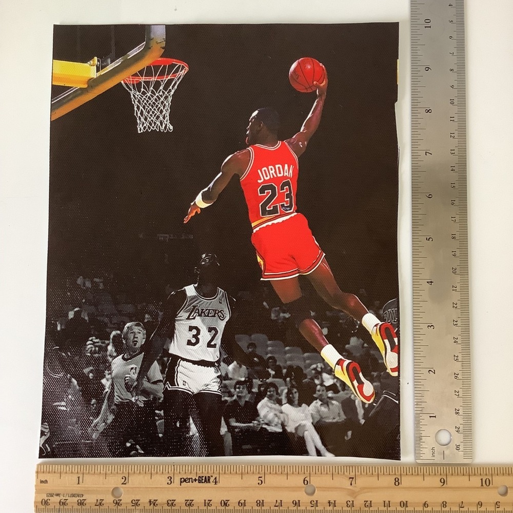Michael Jordan Canvas Print 1987‎ Starline "Rookie Dunk Champ" 8x10 Print